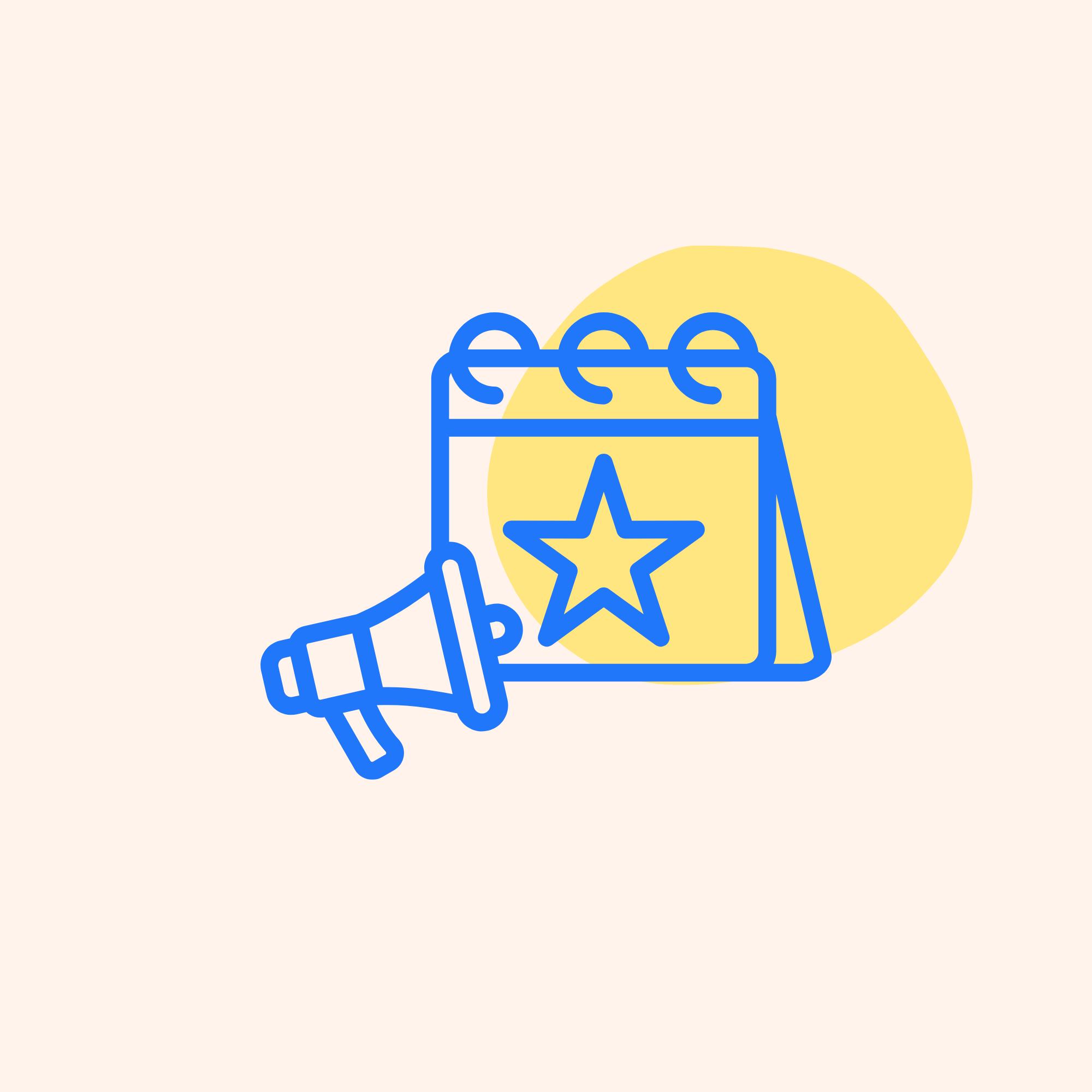 Logo calendrier + mégaphone