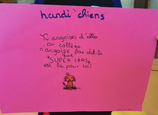 lettre des Jeunes ambassadeurs HANDI'CHIENS Balzac