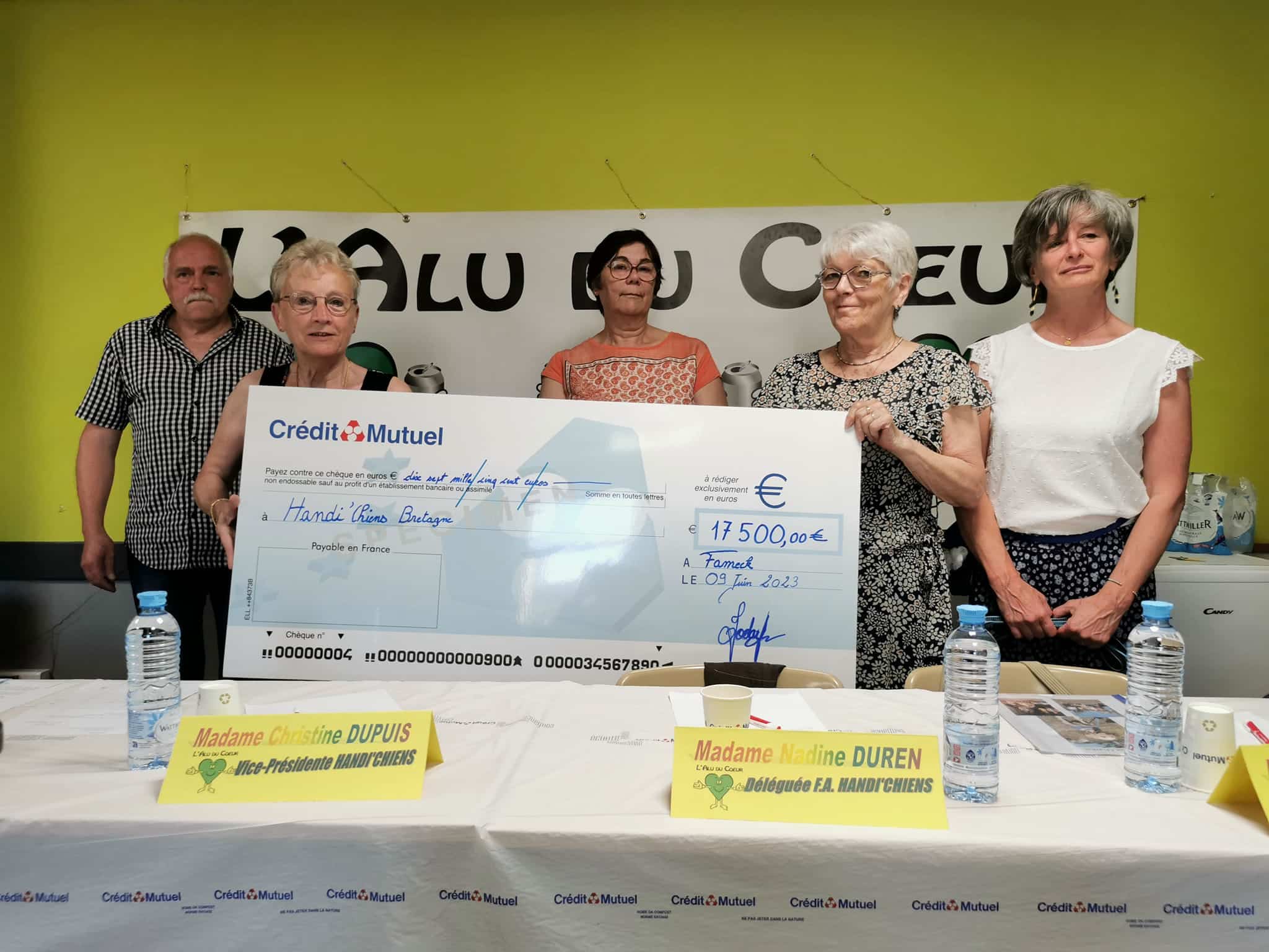 Remise du chèque