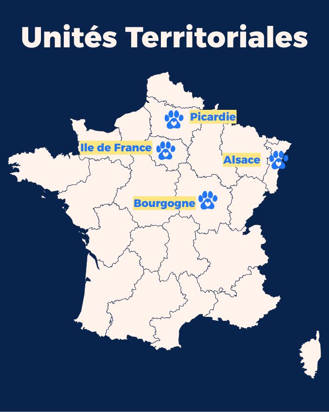 Unités territoriales HANDI'CHIENS